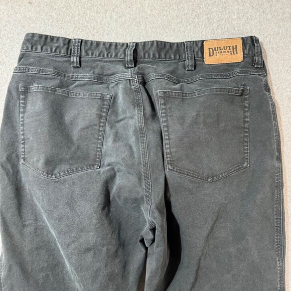 Duluth Trading Jeans Mens 38x32 Black Flex Workwear Solid Regular 5 Pocket - Picture 13 of 13